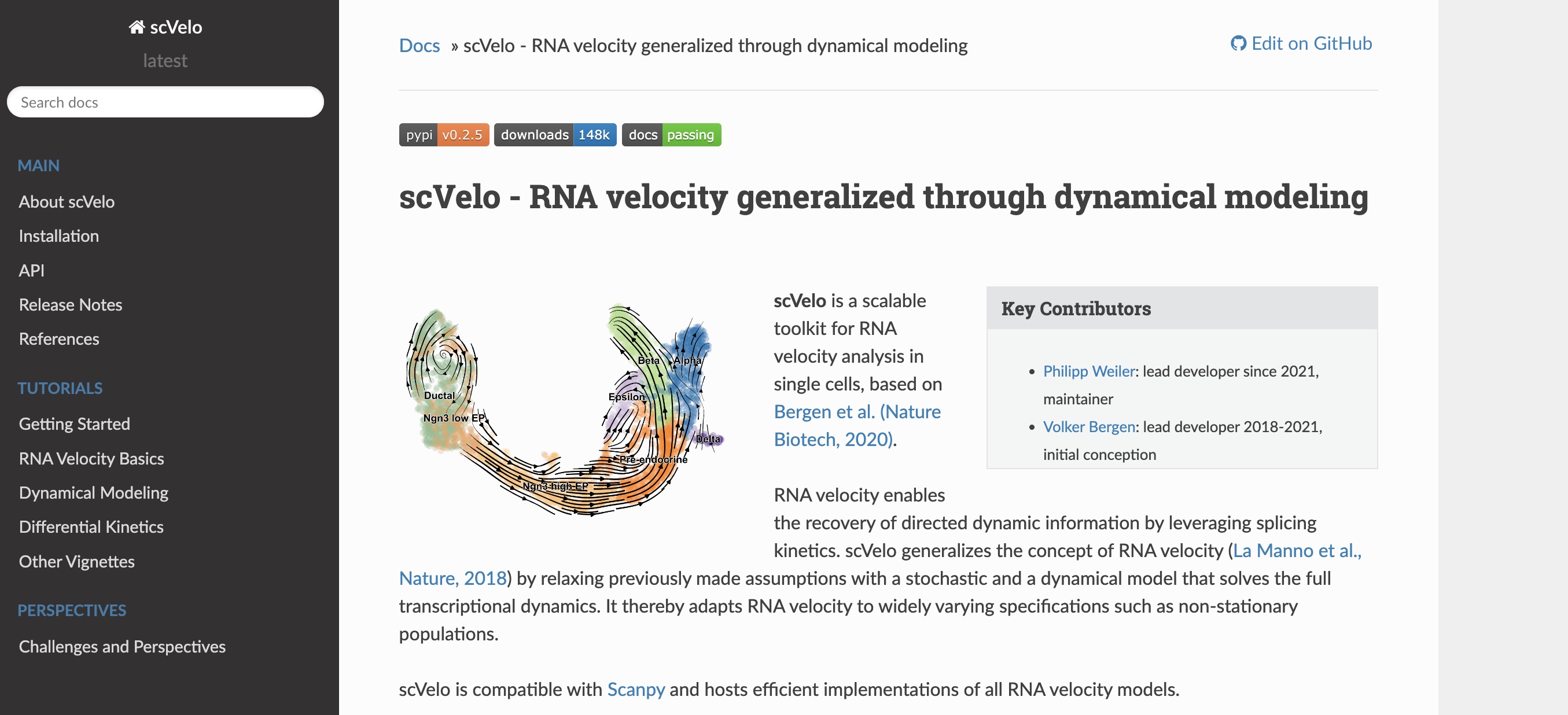 The scvelo website
